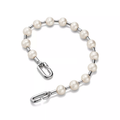 [⭐JeweliWhal]PEARL 7-8MM SILVER BRACELET