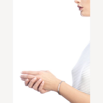 [⭐⭐JeweliWhal]ZERO 1 SPIRAL LOGO SILVER BRACELET