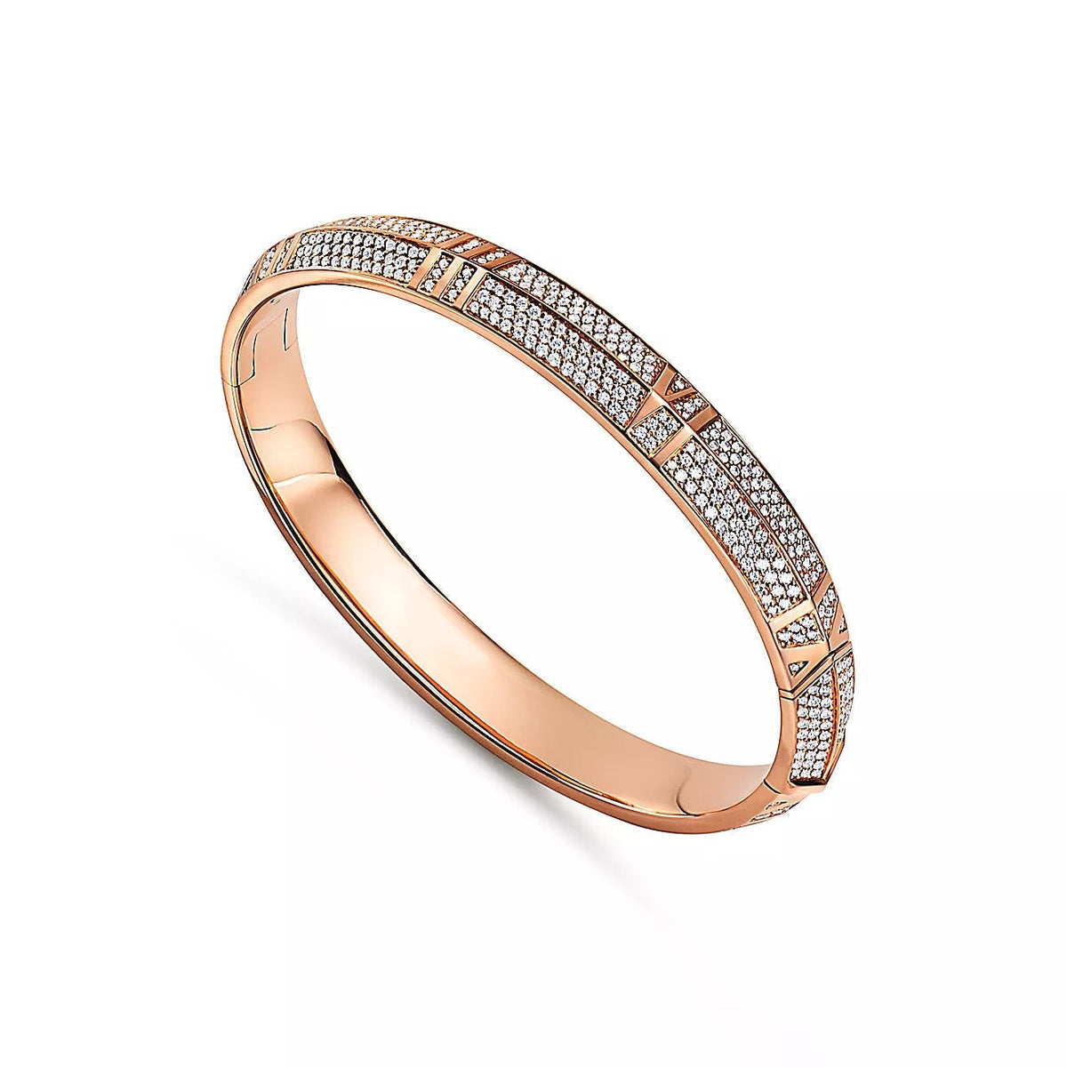[⭐JeweliWhal]ATLAS X PINK GOLD DIAMOND PAVED BRACELET
