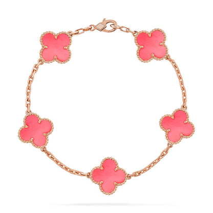 [⭐⭐JeweliWhal] CLOVER 5 MOTIFS  PINK MOP BRACELET COLLECTION