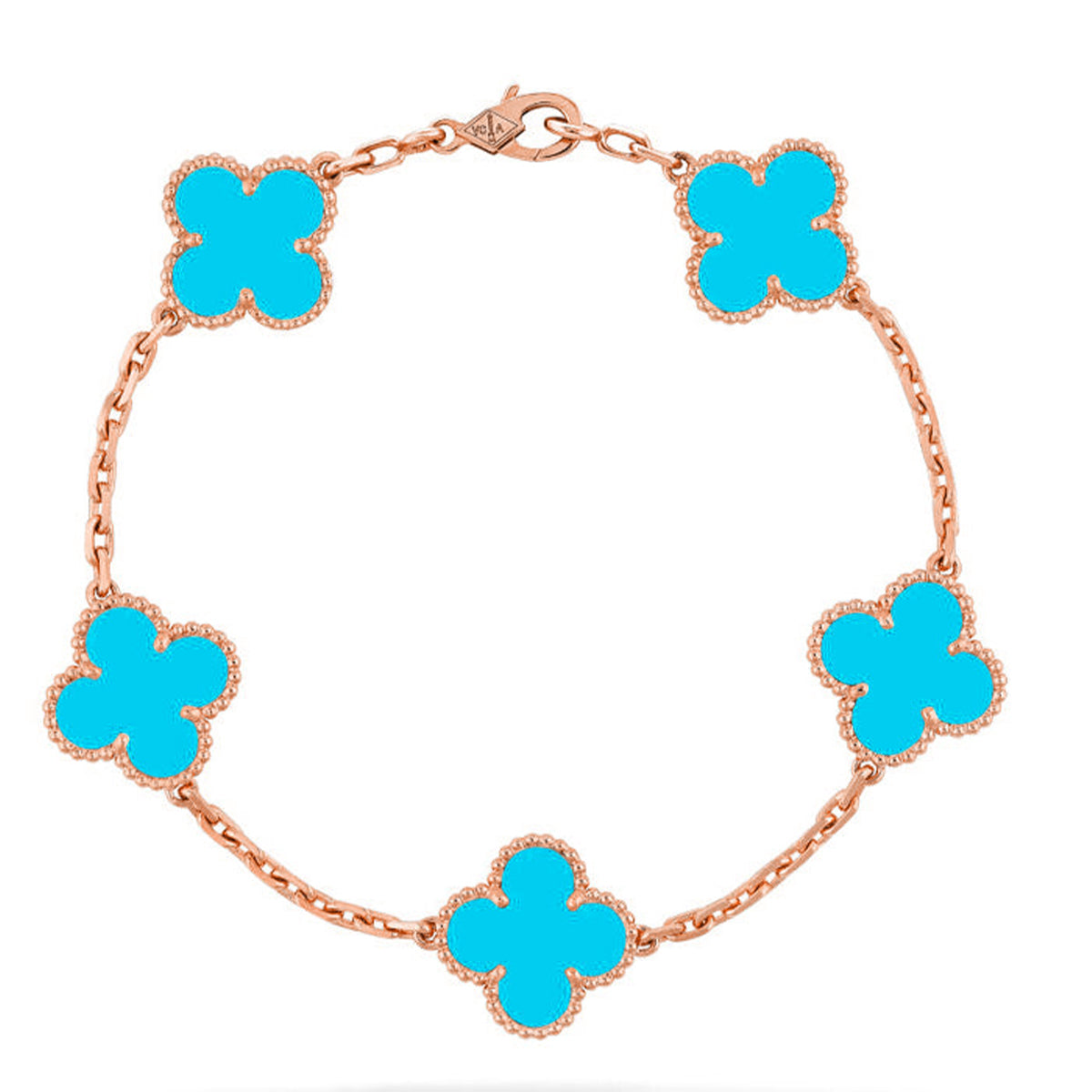 [⭐⭐JeweliWhal] CLOVER 5 MOTIF TURQUOISE BRACELET COLLECTION