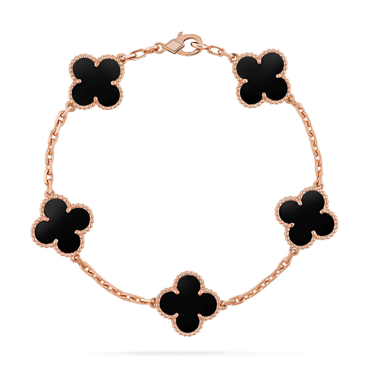 [⭐⭐JeweliWhal] CLOVER 5 MOTIF ONYXS BRACELET COLLECTION