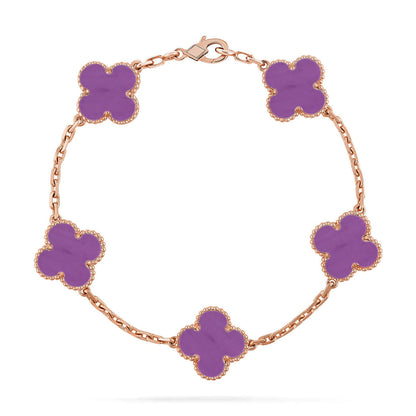 [⭐⭐JeweliWhal] CLOVER 5 MOTIF VIOLET BRACELET COLLECTION