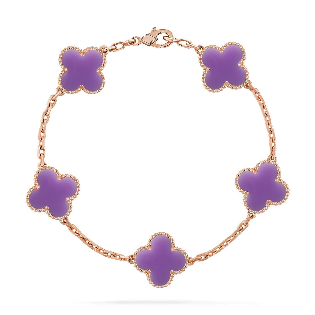 [⭐⭐JeweliWhal]CLOVER 5 MOTIF LIGHT PURPLE BRACELET COLLECTION