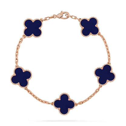 [⭐⭐JeweliWhal]CLOVER 5 MOTIF LAPIS LAZULI BRACELET COLLECTION