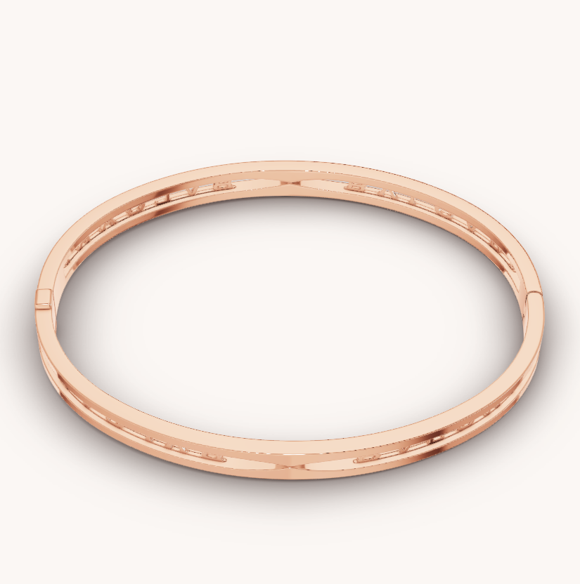 [⭐⭐JeweliWhal]ZERO 1 SPIRAL LOGO PINK GOLD BRACELET