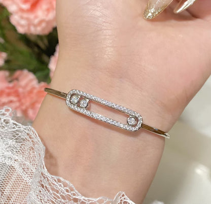 [⭐⭐JeweliWhal]Move Pavé Diamond Bangle Bracelet M