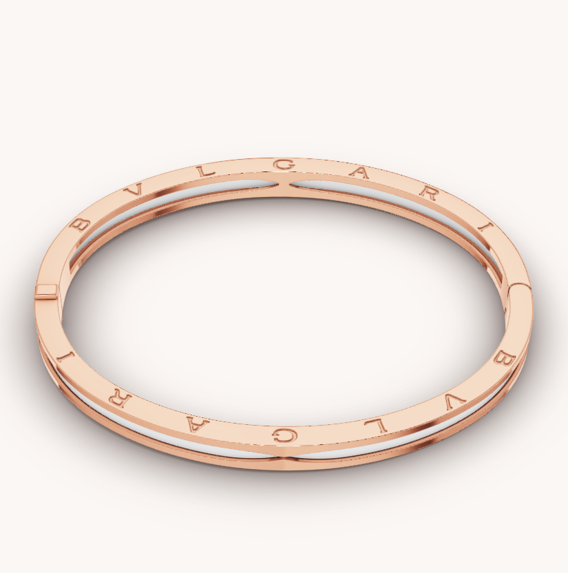 [⭐⭐JeweliWhal]ZERO 1 PINK GOLD WITH WHITE CERAMIC BRACELET