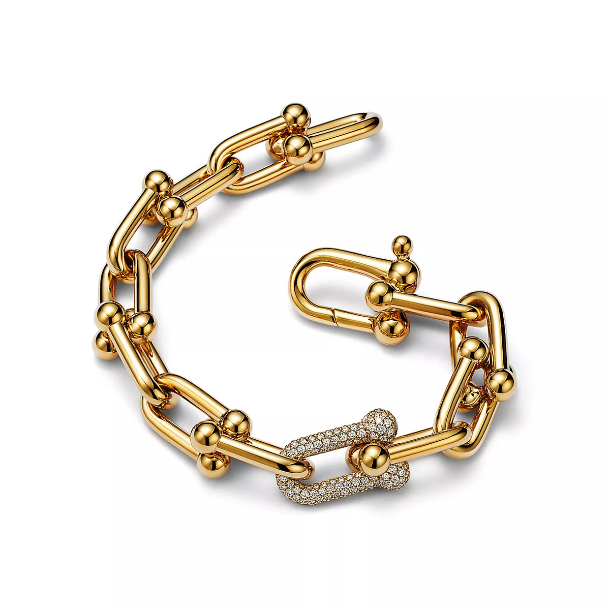 [⭐JeweliWhal]HARDWEAR LARGE LINK GOLD DIAMOND BRACELET