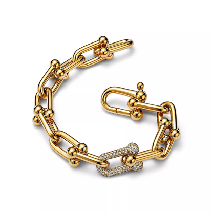 [⭐JeweliWhal]HARDWEAR LARGE LINK GOLD DIAMOND BRACELET