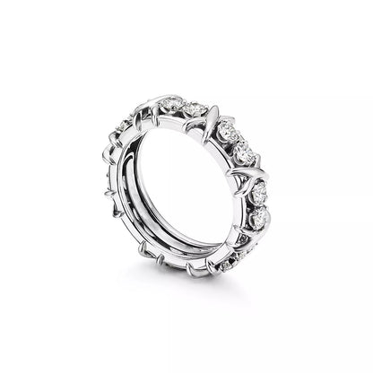 [⭐JeweliWhal]SIXTEEN STONE SILVER RING