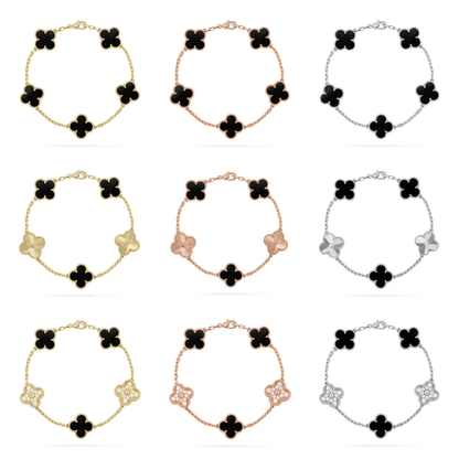 [⭐⭐JeweliWhal] CLOVER 5 MOTIF ONYXS BRACELET COLLECTION