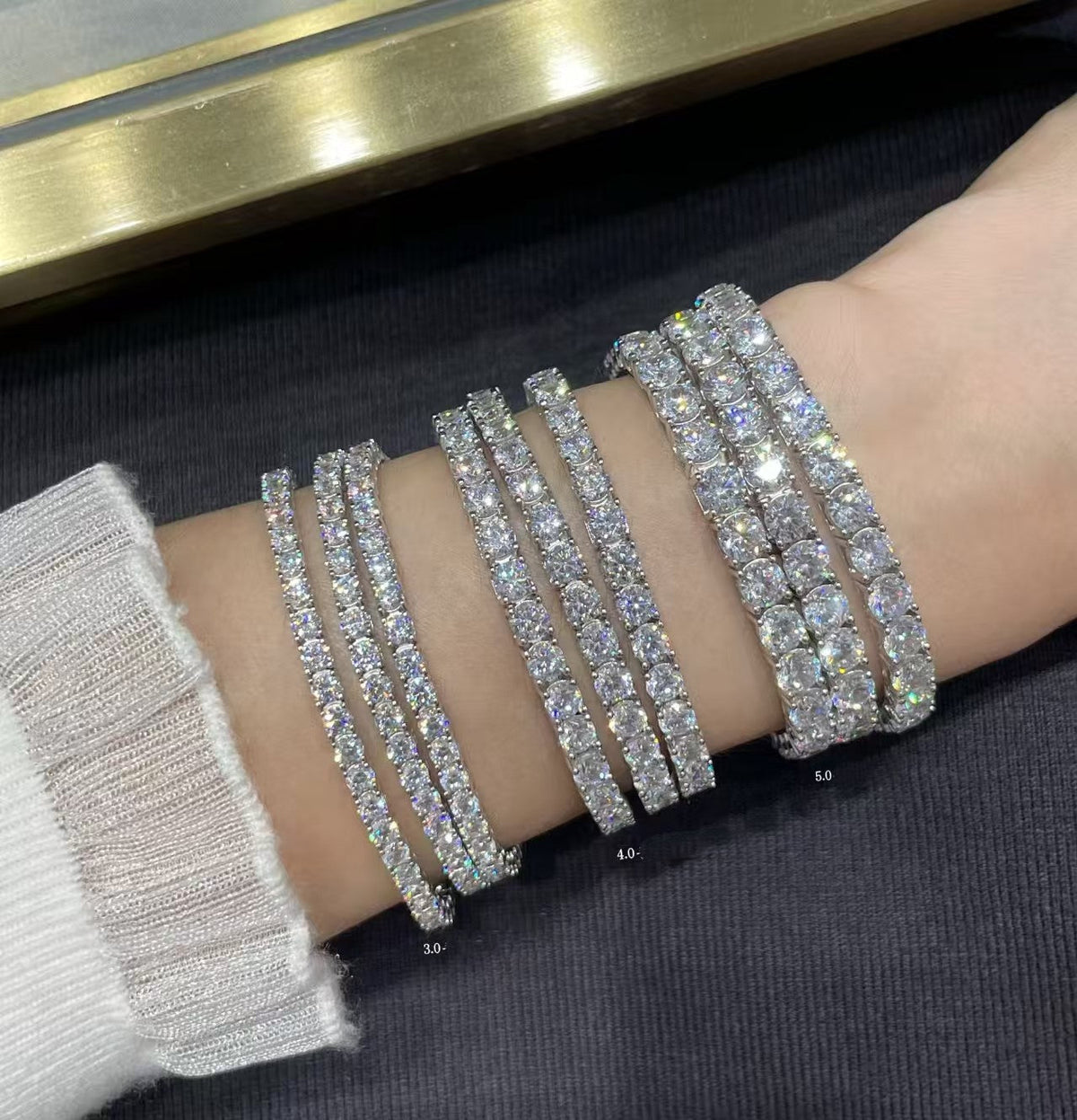 [⭐⭐JeweliWhal jewelrys]TENNIS BRACELET WITH FULL DIAMOND SETTING