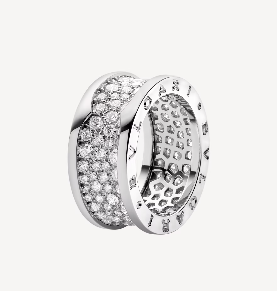 [⭐⭐JeweliWhal]ZERO 1 WITH PAVED DIAMONDS ON THE SPIRAL RING