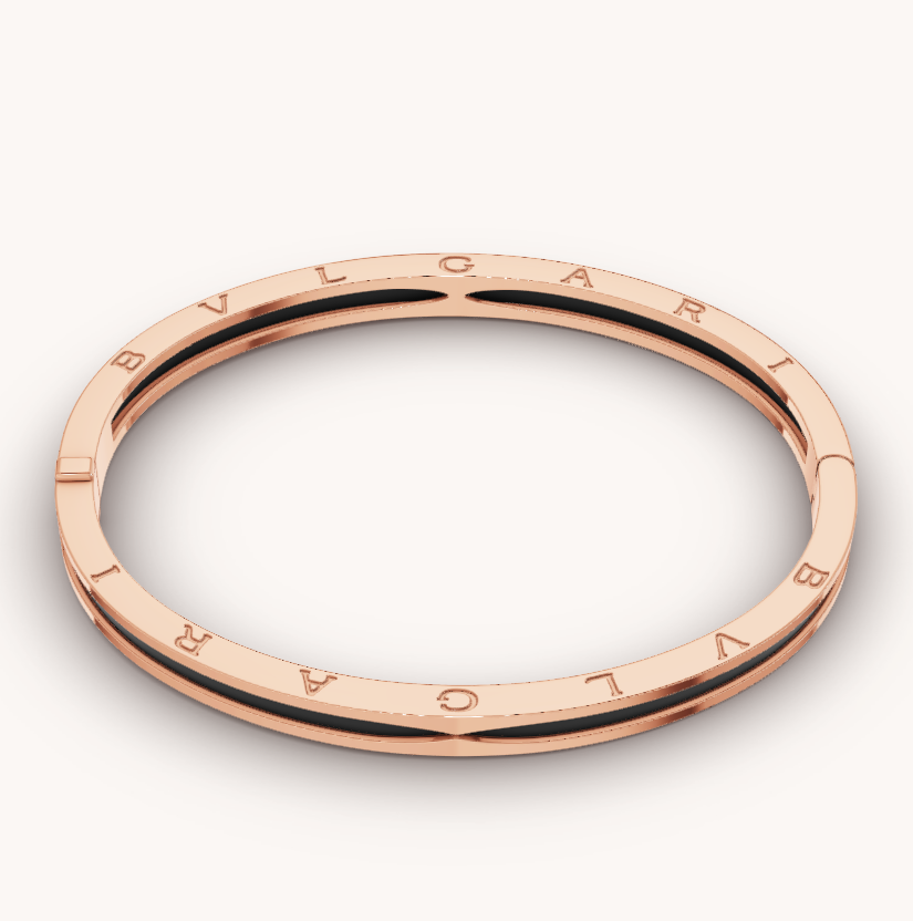 [⭐⭐JeweliWhal]ZERO 1 ピンクゴールド、ブラックセラミックブレスレット