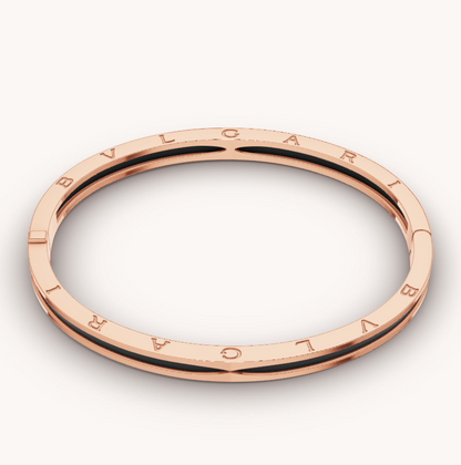 [⭐⭐JeweliWhal]ZERO 1 ピンクゴールド、ブラックセラミックブレスレット