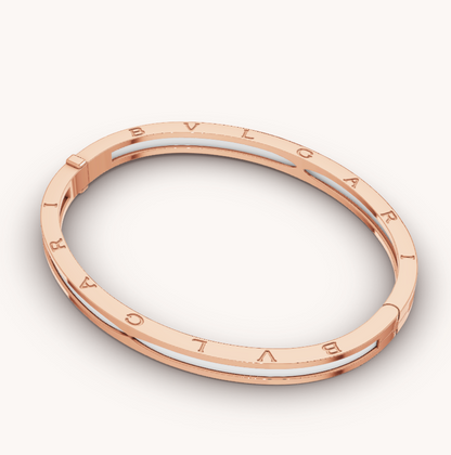 [⭐⭐JeweliWhal]ZERO 1 PINK GOLD WITH WHITE CERAMIC BRACELET