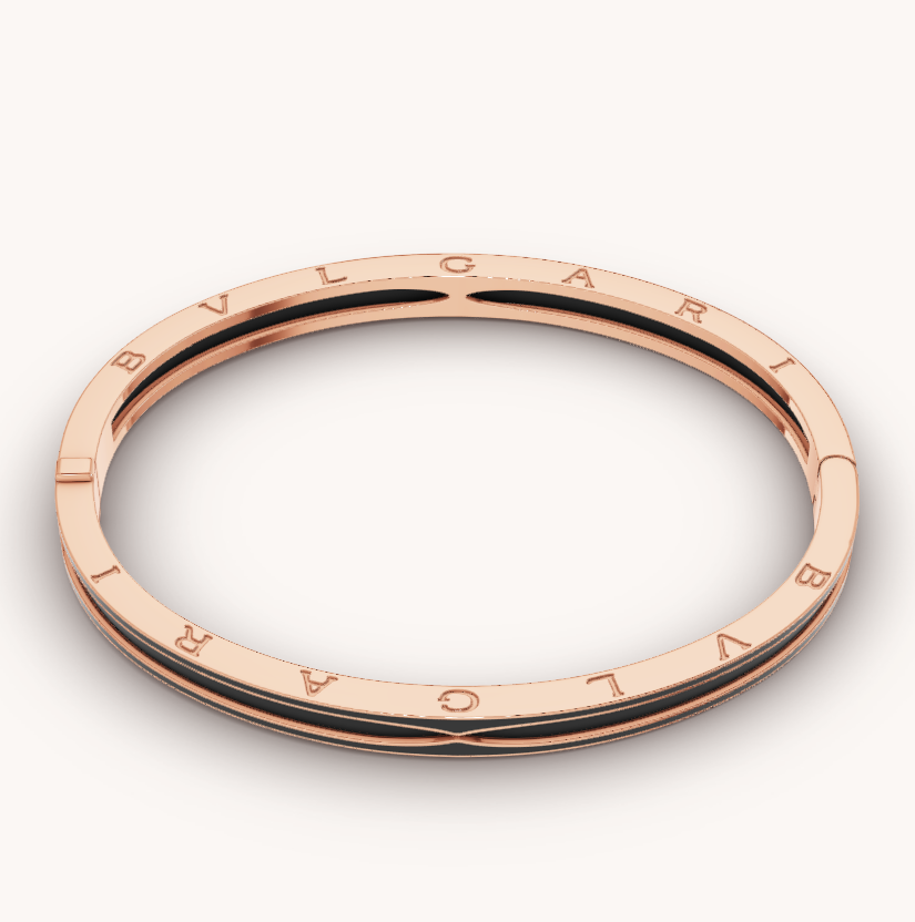[⭐⭐JeweliWhal]ZERO 1 PINK GOLD WITH MATTE BLACK CERAMIC BRACELET
