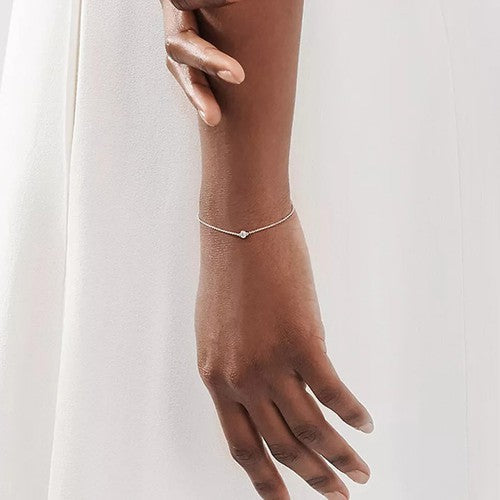 [⭐JeweliWhal]DIAMOND STERLING SILVER AQUAMARINE BUBBLE BRACELET