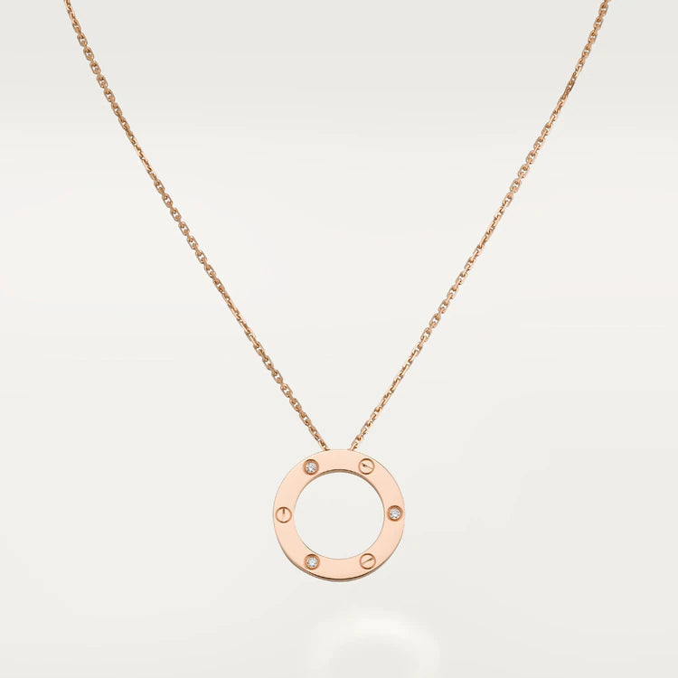 [⭐⭐JeweliWhal]LOVE NECKLACE 16MM 3 DIAMONDS