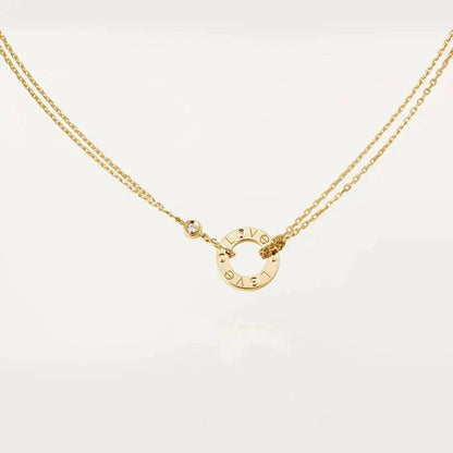 [⭐⭐JeweliWhal]ラブネックレス 16MM ダイヤモンド2石