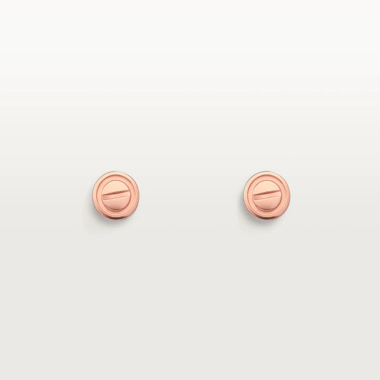 [⭐⭐JeweliWhal]LOVE EARRINGS PINK GOLD 10MM