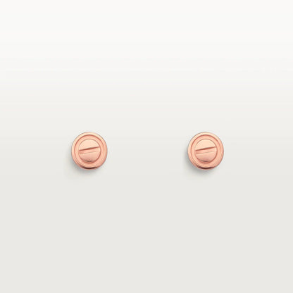 [⭐⭐JeweliWhal]LOVE EARRINGS PINK GOLD 10MM