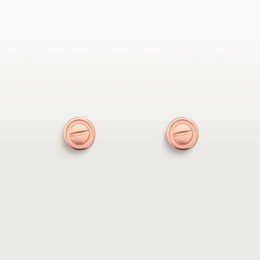 [⭐⭐JeweliWhal]LOVE EARRINGS PINK GOLD 10MM