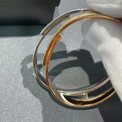 [⭐⭐JeweliWhal]Move Noa Rose Gold Pavé Diamond Bangle Bracelet