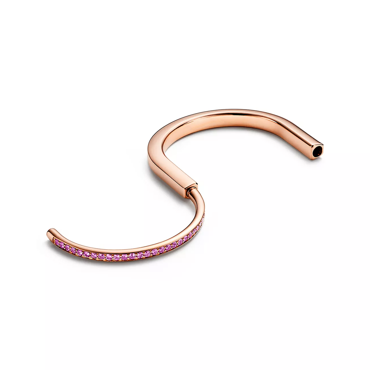 [⭐JeweliWhal]LOCK BRACELET ROSE DIAMOND PINK GOLD