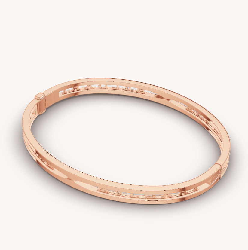 [⭐⭐JeweliWhal]ZERO 1 SPIRAL LOGO PINK GOLD BRACELET