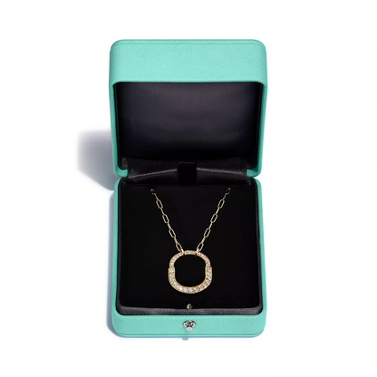 [⭐JeweliWhal]LOCK NECKLACE MEDIUM PENDANT GOLD PAVED DIAMONDS