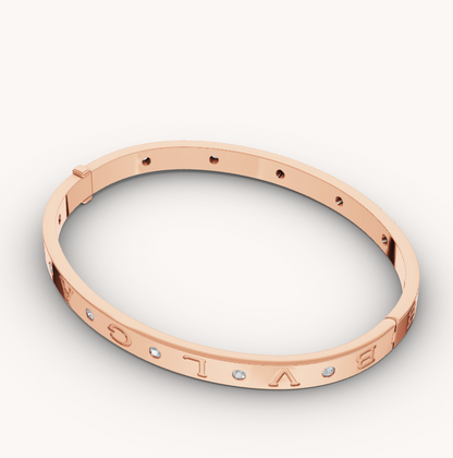 [⭐⭐JeweliWhal]ZERO 1 PINK GOLD 12 DIAMONDS BRACELET