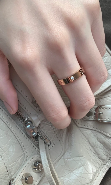 [⭐⭐JeweliWhal]LOVE RING 4MM 1 DIAMOND