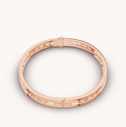 [⭐⭐JeweliWhal]ZERO 1 SPIRAL LOGO PINK GOLD BRACELET