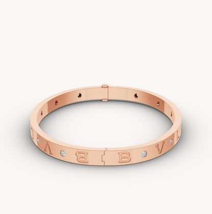 [⭐⭐JeweliWhal]ZERO 1 PINK GOLD 12 DIAMONDS BRACELET