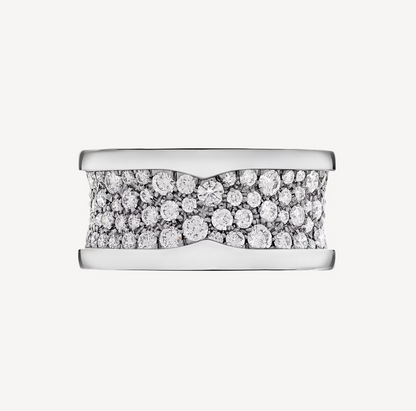 [⭐⭐JeweliWhal]ZERO 1 WITH PAVED DIAMONDS ON THE SPIRAL RING