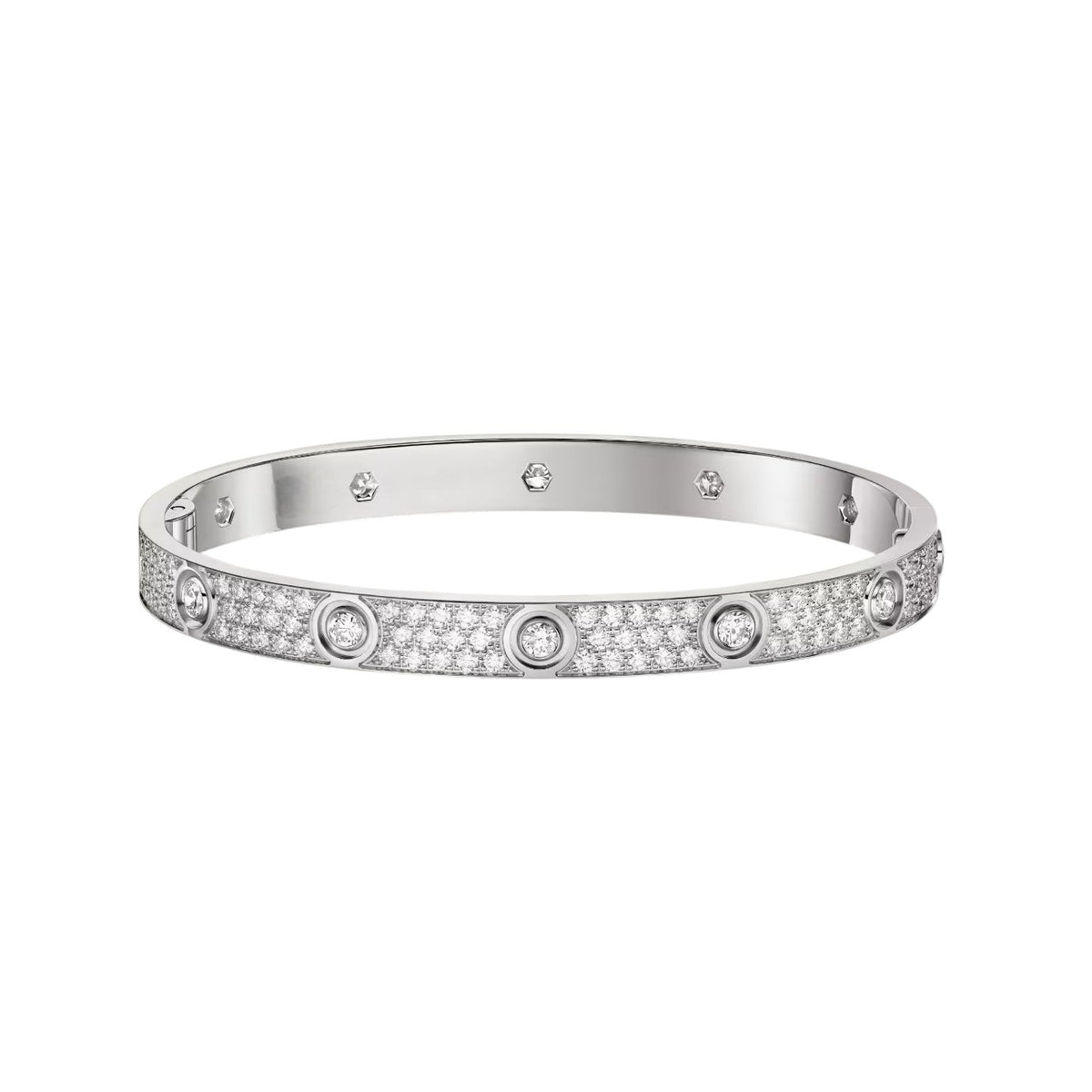 [⭐⭐JeweliWhal]LOVE BRACELET 6.1MM DIAMOND-PAVED 10 BIG DIAMONDS