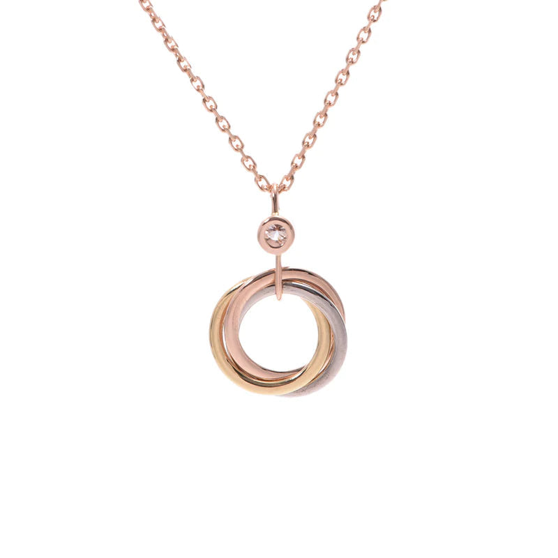 [⭐⭐JeweliWhal]TRINITY SILVER GOLD PINK GOLD NECKLACE