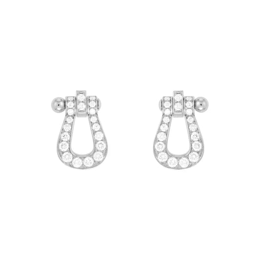[⭐⭐JeweliWhal]FORCE 10 FULL DIAMOND STUD EARRINGS MINI MODEL