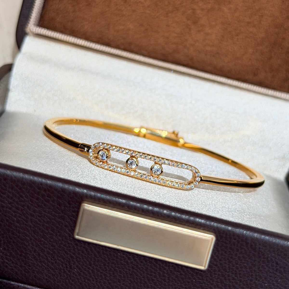 [⭐⭐JeweliWhal]Move Pavé Diamond Bangle Bracelet M