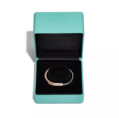 [⭐JeweliWhal]LOCK BRACELET ROSE AND WHITE GOLD DIAMOND