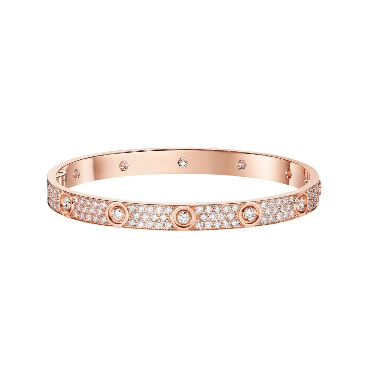 [⭐⭐JeweliWhal]LOVE BRACELET 6.1MM DIAMOND-PAVED 10 BIG DIAMONDS