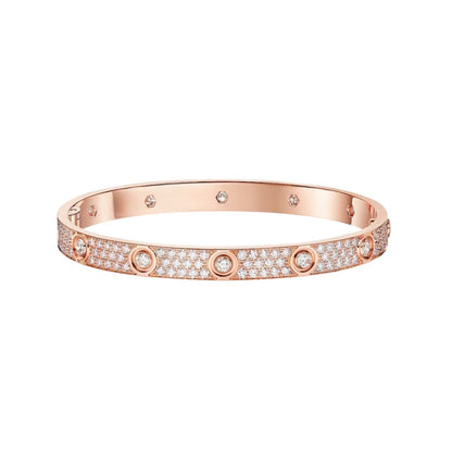 [⭐⭐JeweliWhal]LOVE BRACELET 6.1MM DIAMOND-PAVED 10 BIG DIAMONDS