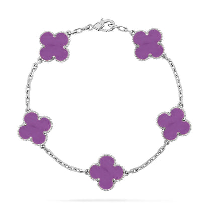 [⭐⭐JeweliWhal] CLOVER 5 MOTIF VIOLET BRACELET COLLECTION