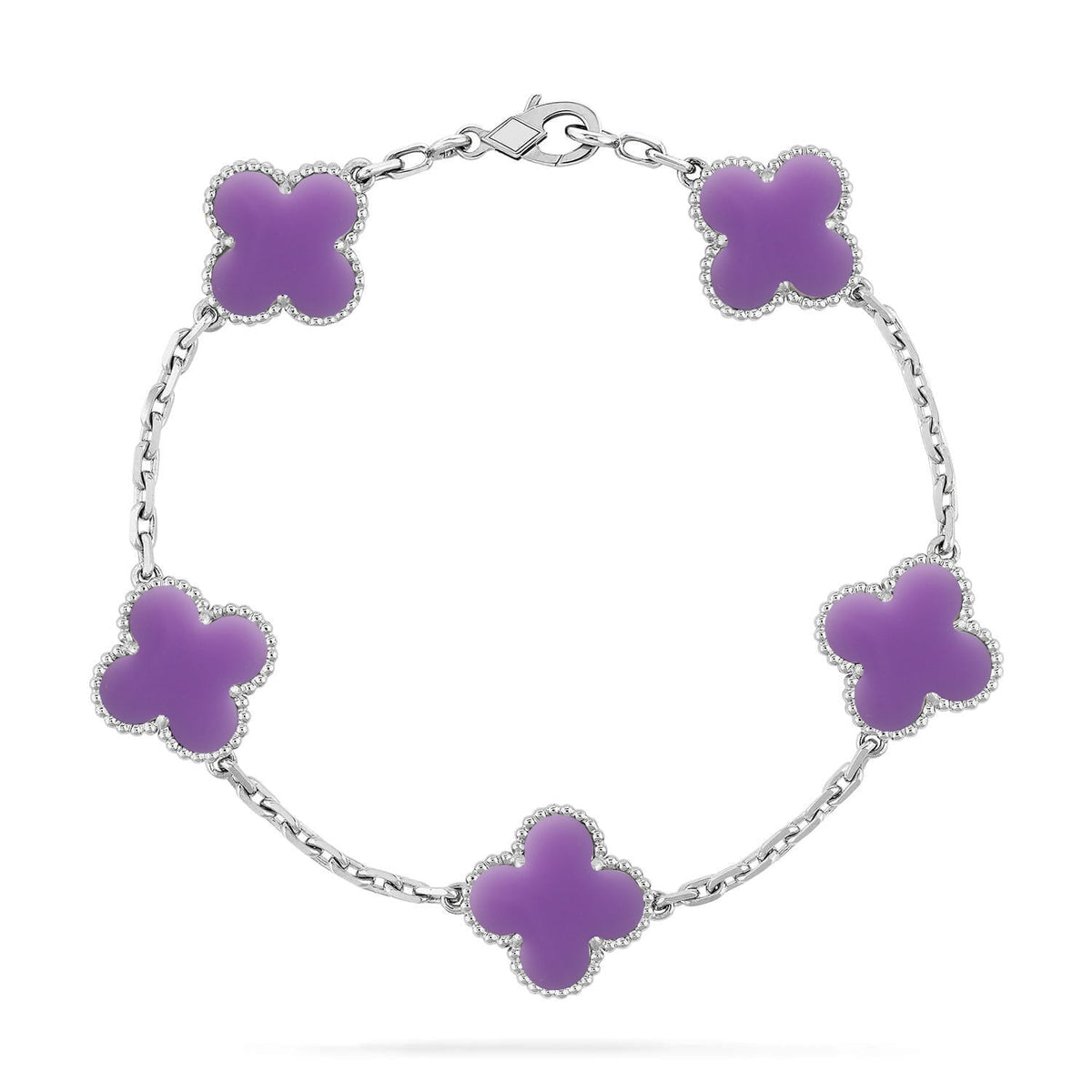 [⭐⭐JeweliWhal]CLOVER 5 MOTIF LIGHT PURPLE BRACELET COLLECTION