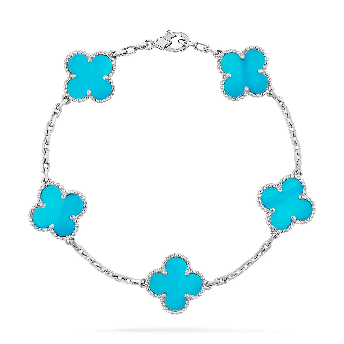 [⭐⭐JeweliWhal] CLOVER 5 MOTIF TURQUOISE BRACELET COLLECTION