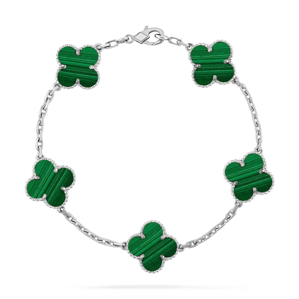 [⭐⭐JeweliWhal] CLOVER 5 MOTIF MALACHITE BRACELET COLLECTION