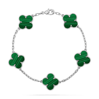 [⭐⭐JeweliWhal] CLOVER 5 MOTIF MALACHITE BRACELET COLLECTION