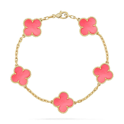 [⭐⭐JeweliWhal] CLOVER 5 MOTIFS  PINK MOP BRACELET COLLECTION